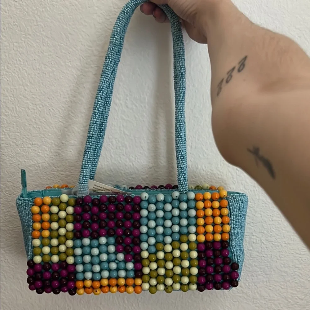 Colorful Beaded Women's Handbag - Picture 3 of 5